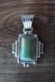 Navajo Sterling Silver Turquoise Pendant by Daniel Benally