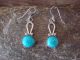 Navajo Indian Jewelry Sterling Silver Turquoise Dangle Earrings - S. Jim