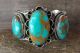 Navajo Indian Nickel Silver Turquoise Bracelet by Jackie Cleveland!