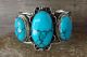 Navajo Indian Nickel Silver Turquoise Bracelet by Jackie Cleveland!