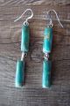 Navajo Indian Sterling Silver Turquoise Dangle Earrings 