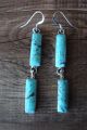 Navajo Indian Sterling Silver Turquoise Dangle Earrings 