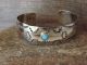 Native American Navajo Indian Nickel Silver Turquoise Bracelet by James