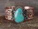 Navajo Indian Copper & Turquoise Bracelet by Jackie Cleveland