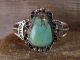 Navajo Indian Nickel Silver Turquoise Cuff Bracelet by Jackie Cleveland