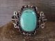 Navajo Indian Nickel Silver Turquoise Cuff Bracelet by Jackie Cleveland