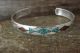 Native Indian Sterling Silver Turquoise Chip Inlay Bracelet by Joleen Yazzie