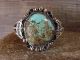 Navajo Indian Nickel Silver Turquoise Cuff Bracelet by Jackie Cleveland