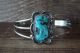 Native American Jewelry Nickel Silver Turquoise Bracelet by Bobby Cleveland