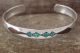 Native Indian Sterling Silver Turquoise Chip Inlay Bracelet by Joleen Yazzie