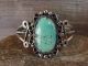 Navajo Indian Nickel Silver Turquoise Cuff Bracelet by Jackie Cleveland