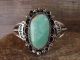 Navajo Indian Nickel Silver Turquoise Cuff Bracelet by Jackie Cleveland