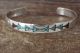 Native Indian Sterling Silver Turquoise Chip Inlay Bracelet by Joleen Yazzie