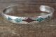 Native Indian Sterling Silver Turquoise Chip Inlay Bracelet by Joleen Yazzie