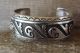 Navajo Indian Jewelry Sterling Silver Traditional Design Bracelet by T & R Singer