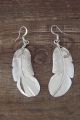 Navajo Sterling Silver Feather Earrings - Charley