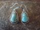 Navajo Indian Sterling Silver Turquoise Dangle Earrings by Jan Mariano