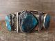 Native American Jewelry Nickel Silver Turquoise Bracelet by Bobby Cleveland