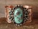 Navajo Indian Jewelry Copper Turquoise Bracelet by Jackie Cleveland