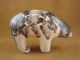 Navajo Indian Pottery Horse Hair Bear Sculpture by Vail