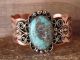 Navajo Indian Copper & Turquoise Bracelet by Jackie Cleveland