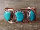 Native American Copper Turquoise Bracelet by Bobby Cleveland