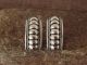 Navajo Indian Jewelry Sterling Silver Ribbed Post Earrings by Thomas Charley
