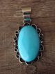 Native American Nickel Silver and Turquoise Pendant Jackie Cleveland