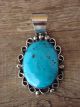 Native American Nickel Silver and Turquoise Pendant Jackie Cleveland