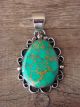 Native American Nickel Silver and Turquoise Pendant Jackie Cleveland