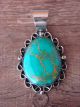 Native American Nickel Silver and Turquoise Pendant Jackie Cleveland