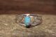 Navajo Indian Sterling Silver Blue Opal Ring - J. Lincoln - Size 5