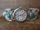 Navajo Indian Jewelry Sterling Silver Turquoise Watch - Thomas Yazzie