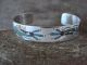 Native Indian Sterling Silver Turquoise Chip Inlay Kokopelli Bracelet by Ray Begay