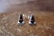 Zuni Indian Jewelry Sterling Silver Small Multi Stone Inlay Post Earrings - Chopito