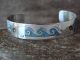 Native Indian Sterling Silver Turquoise Chip Inlay Bracelet by Ray Begay