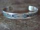 Native Indian Sterling Silver Turquoise Chip Inlay Kokopelli Bracelet by Ray Begay