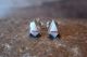 Zuni Indian Jewelry Sterling Silver Small Multi Stone Inlay Post Earrings - Chopito