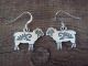 Navajo Indian Sterling Silver Sheep Dangle Earrings - Robert Gene