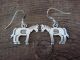 Navajo Indian Sterling Silver Horse Dangle Earrings - Robert Gene