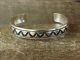 Navajo Indian Sterling Silver Bracelet Signed by T & R Singer