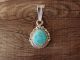 Navajo Indian Sterling Silver Turquoise Pendant by Samuel Yellowhair