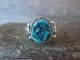 Navajo Indian Sterling Silver Turquoise Ring by Begay - Size 10