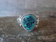 Navajo Indian Sterling Silver Turquoise Ring by Begay - Size 10