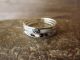 Zuni Sterling Silver 2 Row White Buffalo Turquoise Inlay Ring by Kylestewa - Size 9