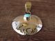 Navajo Jewelry Hand Stamped Turquoise Gold Fill Horse Pendant! G. Jones