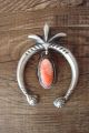 Navajo Indian Sterling Silver Spiny Oyster Cast Naja Pendant - M. Cayatineto