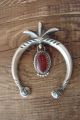 Navajo Indian Sterling Silver Spiny Oyster Cast Naja Pendant - M. Cayatineto