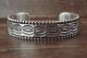 Navajo Hand Stamped Sterling Silver Bracelet by Jonathan Nez