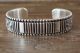 Navajo Hand Stamped Sterling Silver Bracelet by Jonathan Nez